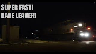 GOING TO WAR: Military Train tops 60 MPH w/ KCSM Grey Ghost Leader through Farmland, IN and others