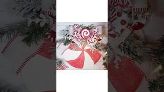 peppermint wood round! #peppermintChristmasDIY #Diy