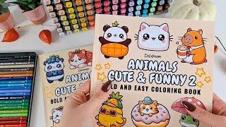 ASMR Coloring my Own Coloring Book | Cute & Funny Animals