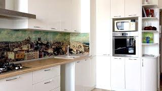 Белая кухня. Дизайн глянцевой угловой кухни