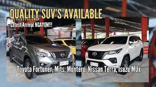 SUV's Used cars for sale philippines - Toyota Fortuner, Nissan Terra, Isuzu MUx, Mits Montero