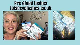 PreGlued false eyelashes... try on! Eylure! First impressions!