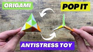 EASY POP IT FIDGET ANTISTRESS ORIGAMI TUTORIAL | DIY POP IT TOY ANTISTRESS ORIGAMI WORLD FIDGET ART