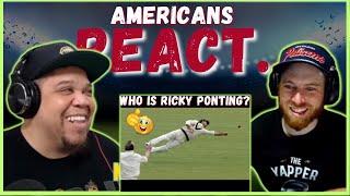 AMERICAN'S REACT TO TOP 10 RICKY PONTING CATCHES   || REAL FANS SPORTS