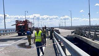 Rusia destruye drones marítimos lanzados contra el puente de Crimea