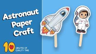 Astronaut and Rocket Ship Cut Out Craft
