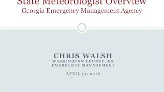 Chris Walsh, Integrating Meteorology and Emergency Management