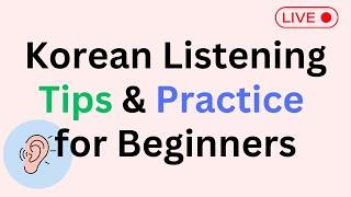 Korean Listening  Tips & Practice for Beginners (low to high)