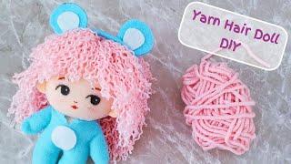 DIY Doll with YARN HAIR!