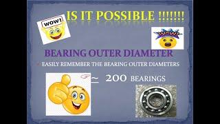 HOW TO REMEMBER BEARING OUTER DIAMETER WITH SIMPLE CALCULATION