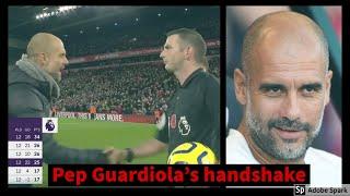 Pep Guardiola sarcastically thanking the referees