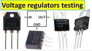 Learn how to test voltage regulators with multimeter, 78XX series voltage regulators