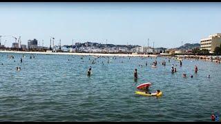 Pas 3 ditëve të freskëta dhe me pak frekuentim, plazhi i Durrësit "mbipopullohet" përsëri! 6.7.2024.