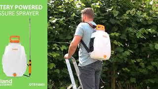 Toolland pressure sprayer - backpack sprayer 12 L - backpack sprayer with rechargeable battery