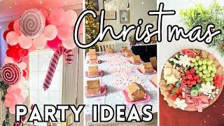 Christmas Party Decorating Ideas 2023 | Christmas Appetizers | Holiday Party Prep | Balloon Garland