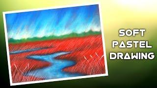 Beautiful Landscape Drawing Tutorial with Soft Pastel | Samsul Alam