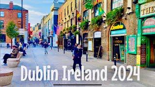 Dublin City walk November 2024| 4K UHD walking tour of Dublin Ireland |Abbey street and Temple bar