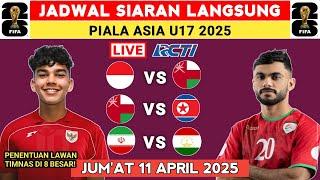 JADWAL SIARAN LANGSUNG PIALA ASIA U17 2025 HARI INI LIVE RCTI - INDONESIA VS TAJIKISTAN U17 - JUM'AT