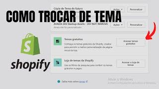 COMO TROCAR DE TEMA SHOPIFY