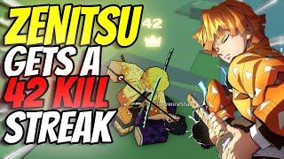 ZENITSU GETS A 42 KILL STREAK (I WON A 1v3) | Rogue Demon