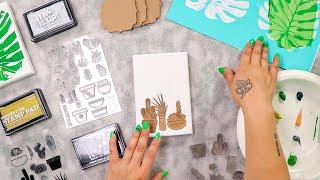 Stamping with Acrylic Paint | Mixed Media Art