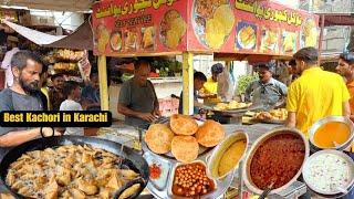 Best Moong Daal Kachori Only Rs.25/- Aloo Samosa Chaat Pakistani Street Food