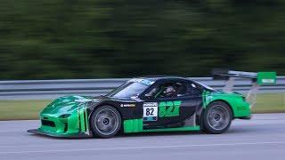 4 rotor Rx7 class record attempt Mid Ohio pulls 2g's Defined Autoworks April 2018