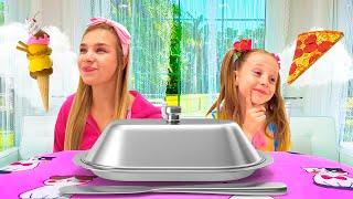 Nastya und Maggie kümmern sich um eine Schwester - Videoserie für Kinder