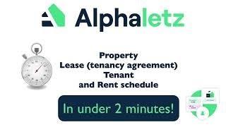 Property Management - Add a property, tenant, lease & rent in under 2 mins - buy to let - Alphaletz