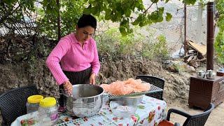 Meyveli Peynir Yapımı / Dağ Köyünde Günlük Hayat