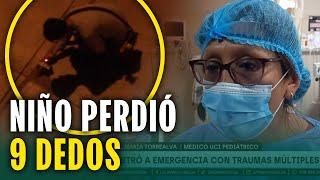 Niño perdió 9 dedos por la explosión de un pirotécnico conocido como "mama rata"