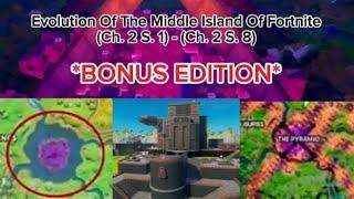 Evolution Of The Middle Island Of Fortnite Ch. 2 S. 1 - Ch. 2 S. 8 #fortnite #evolution @fortnite