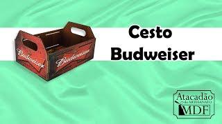 Cesto Decorativo Budweiser 22x16 Laser Mdf 4mm Madeira