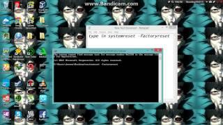 How to Factory reset your windows 8 pc using cmd
