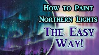 Acrylic Painting Lesson - Easy Northern Lights