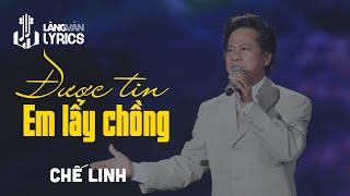 Được Tin Em Lấy Chồng | Chế Linh | Official Làng Văn (Lyrics)