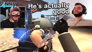 Swipez Reacts to b4nny Playing TF2 Spy