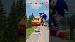 Cars vs Sonic Characters   BeamNG.Drive #shorts #beamngdrive