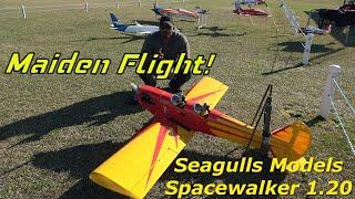 The Maiden First Flight: Unveiling the Thrills of Seagulls Spacewalker 1.20#rc #edf #rcairplane