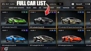 Forza Motorsport - Full Car List 2024