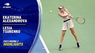 Ekaterina Alexandrova vs. Lesia Tsurenko Highlights | 2023 US Open Round 2