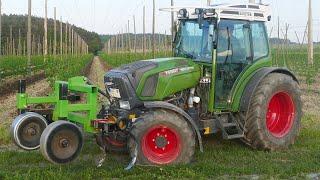 Hopfen Ackern 2023  Fendt 209 P Vario mit Seitengerät und Frontgrubber!