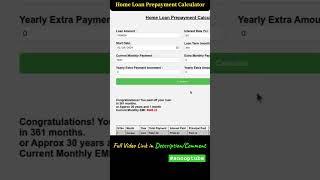 ഹോം ലോൺ എങ്ങനെ പെട്ടന്ന് അടച്ചുതീർക്കാം | Home Loan Prepayment Calculator #homeloan  #homeloantips