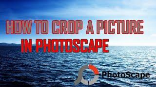 HOW TO CROP AN IMAGE IN PHOTOSCAPE X  IN 2020