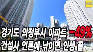 의정부시 아파트 49%하락 건설사 언론에 낚이면 인생 끝