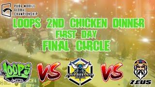 Loops Esports 2nd Chicken Dinner In PMGC W1 D1 | FINAL CIRCLE FIGHT