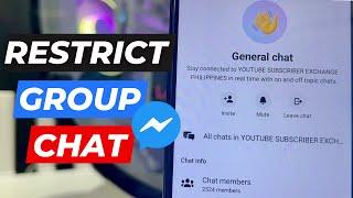 How to Restrict Group Chat in Messenger || ignore group chat