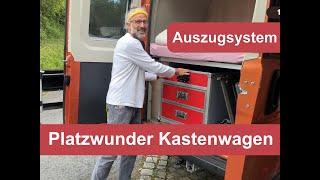 Platzwunder Kastenwagen - Auszugsystem im für mehr Ordnung und Platz