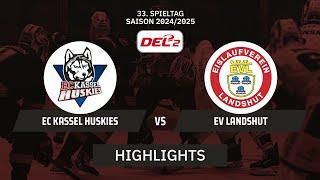 DEL2: EC Kassel Huskies vs. EV Landshut I Highlights - 33. Spieltag | SDTV Eishockey