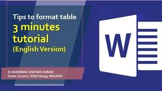 Tips to format table